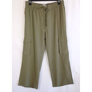 NWT Nordstrom wide leg drawstring waist cargo pants New women size XL
